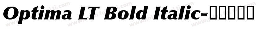 Optima LT Bold Italic字体转换